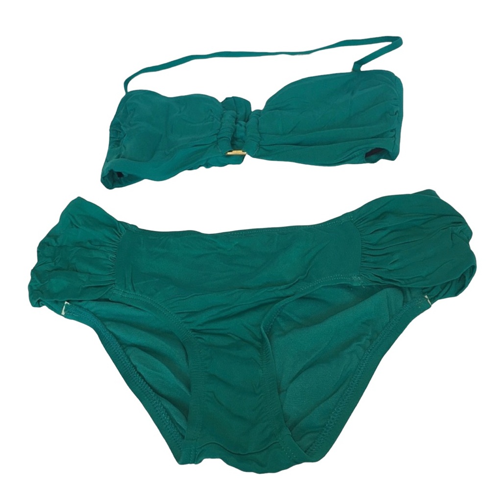 Women’s Bar lll U Bar Halter Ruched Side Tab Brief Bikini 👙Sz X-Small NWT